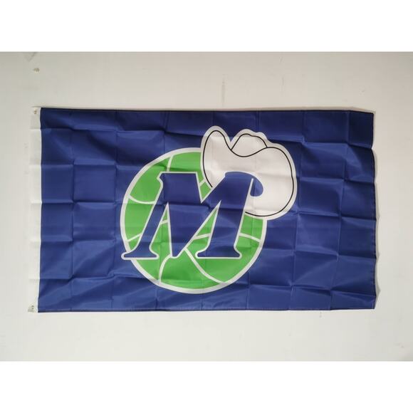 Dallas Mavericks Flag Banner‎ New 3x5 Feet Retro Cowboy Hat Gameday Mancave - Picture 2 of 2